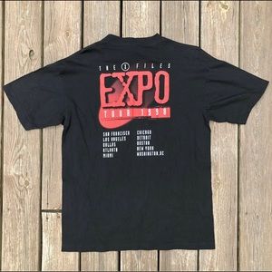 Vintage 1998 The X-Files Expo Shirt Fan Club
